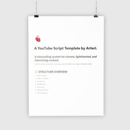 YouTube Script Template by Arteri